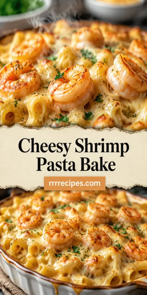 Cheesy Shrimp Pasta Bake for Comfort Food Dinner