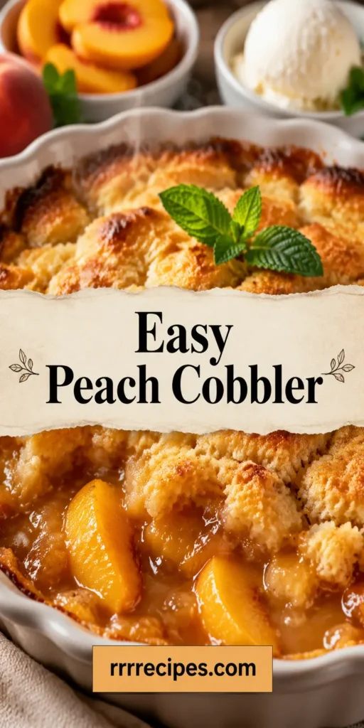 Easy Peach Cobbler Dump Cake for 4th of July
