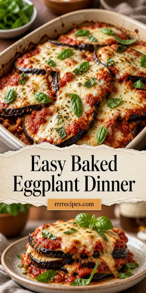 Easy Baked Eggplant Dinner for Meatless Monday