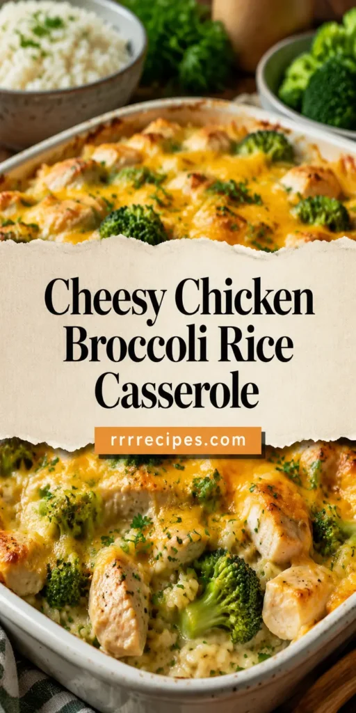 Cheesy Chicken Broccoli Rice Casserole