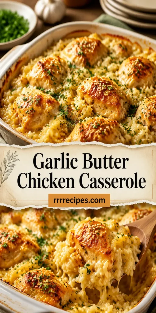Garlic Butter Chicken Casserole with Rice