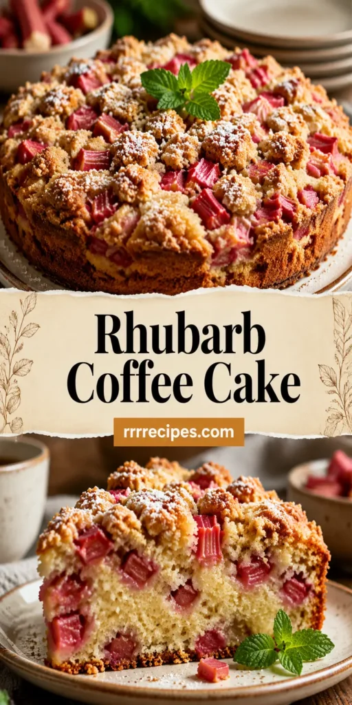 Rhubarb Coffee Cake for Weekend Breakfast