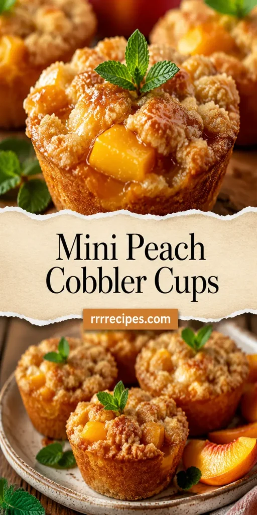 Mini Peach Cobbler Cups for Party Desserts