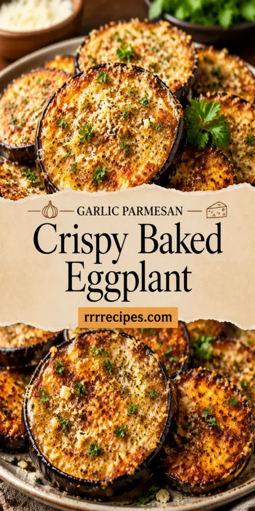 Impossible Crispy Baked Eggplant with Garlic Parmesan