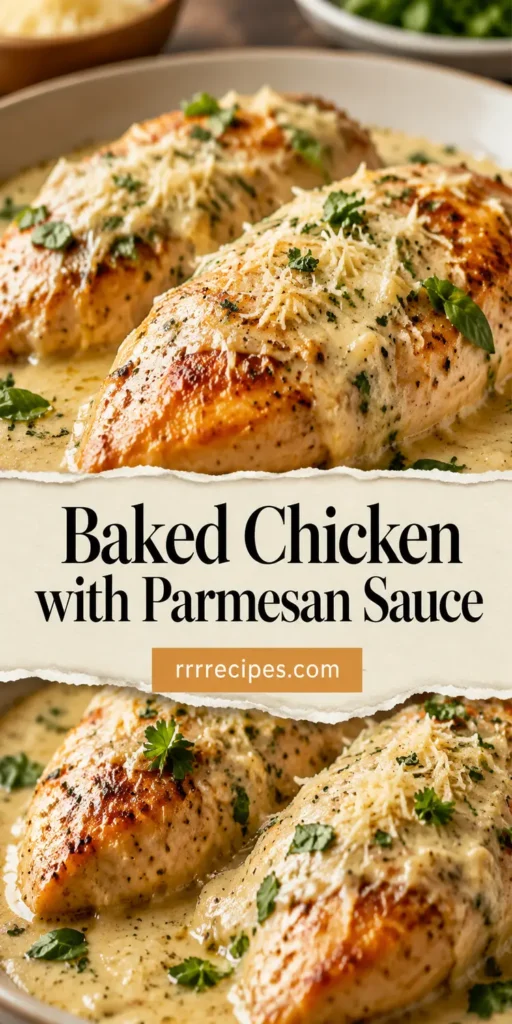 Baked Chicken Breast with Parmesan Cream Sauce