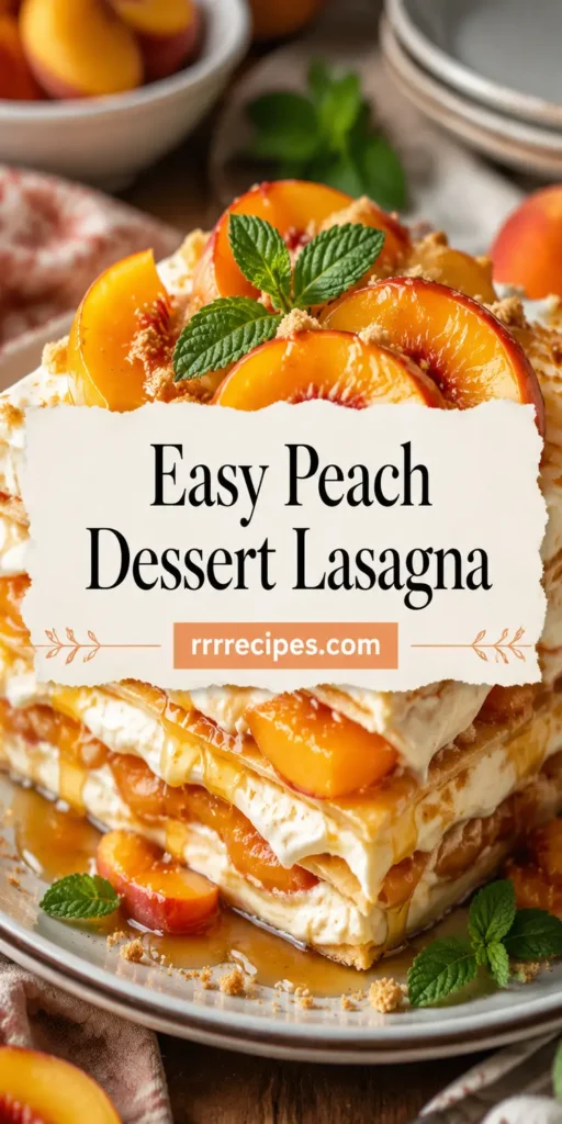 Easy Peach Dessert Lasagna for Summer Cookouts