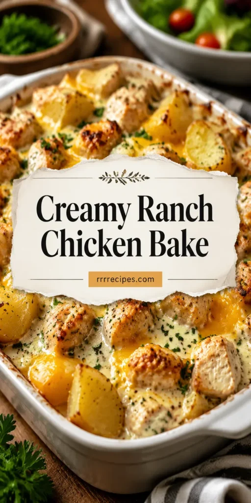 Creamy Ranch Chicken Potato Bake