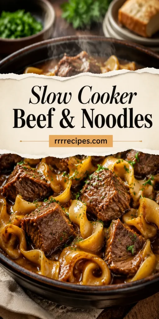 Slow Cooker Beef and Noodles for Family Dinner