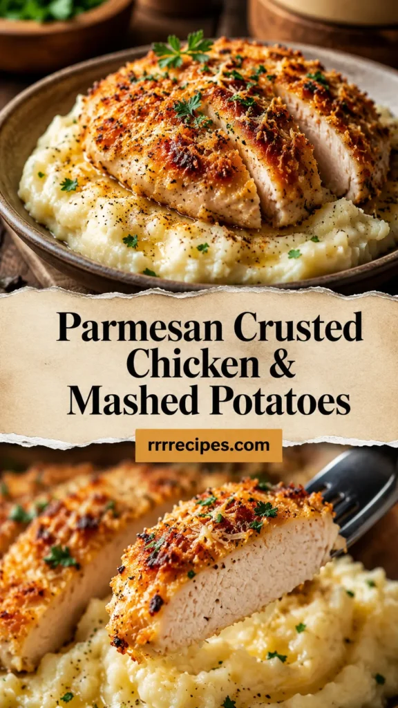 Parmesan Crusted Chicken with Mashed Potatoes