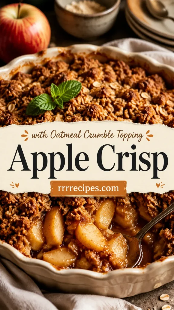 Apple Crisp with Oatmeal Crumble Topping