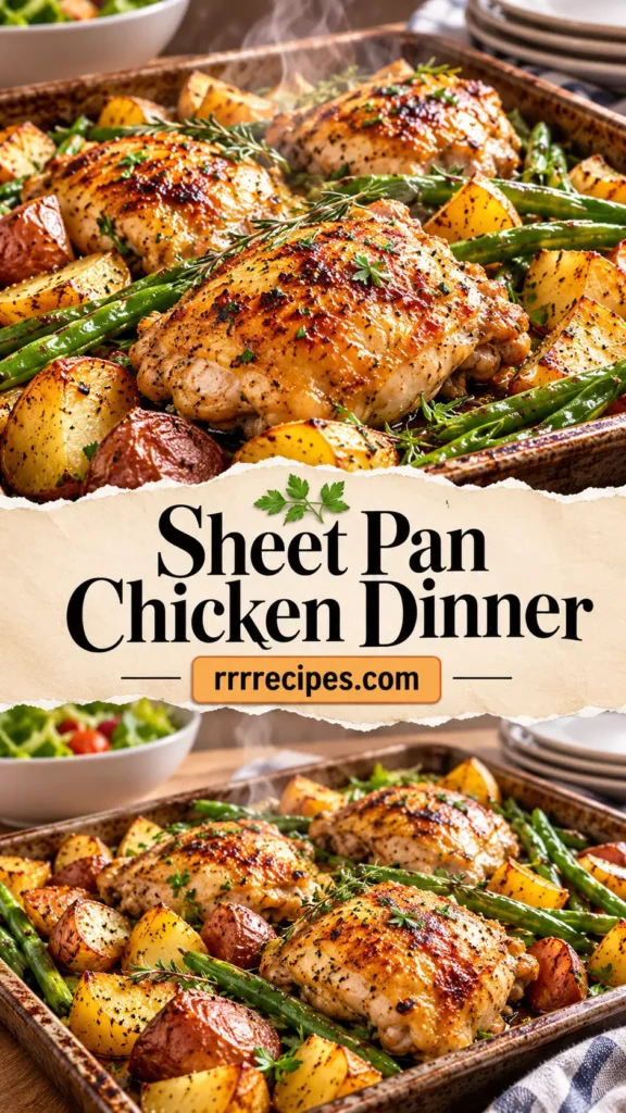 Sheet Pan Chicken Dinner with Potatoes and Green Beans