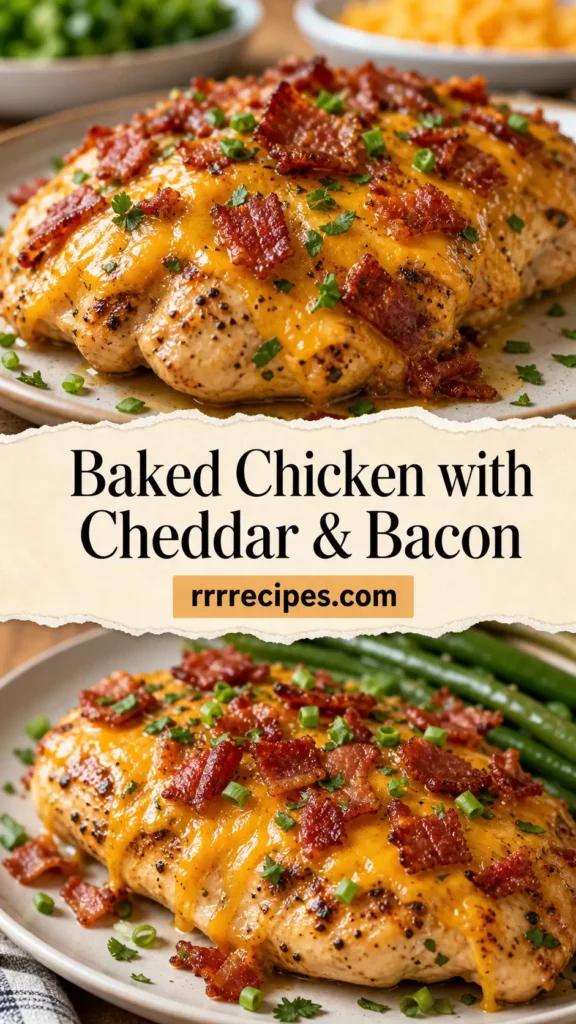 Baked Chicken Breast with Cheddar and Bacon