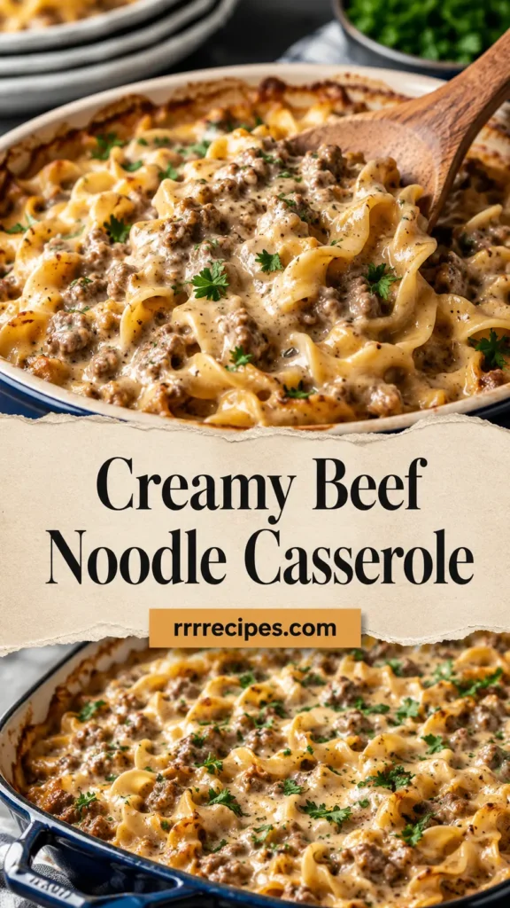 Creamy Beef Noodle Casserole with Sour Cream