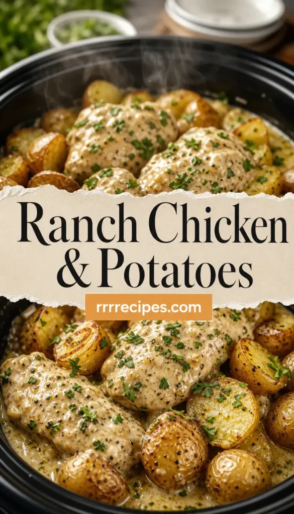 Crockpot Ranch Chicken and Potatoes