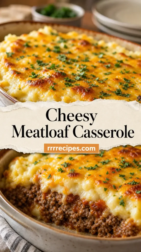 Cheesy Meatloaf Casserole with Mashed Potatoes