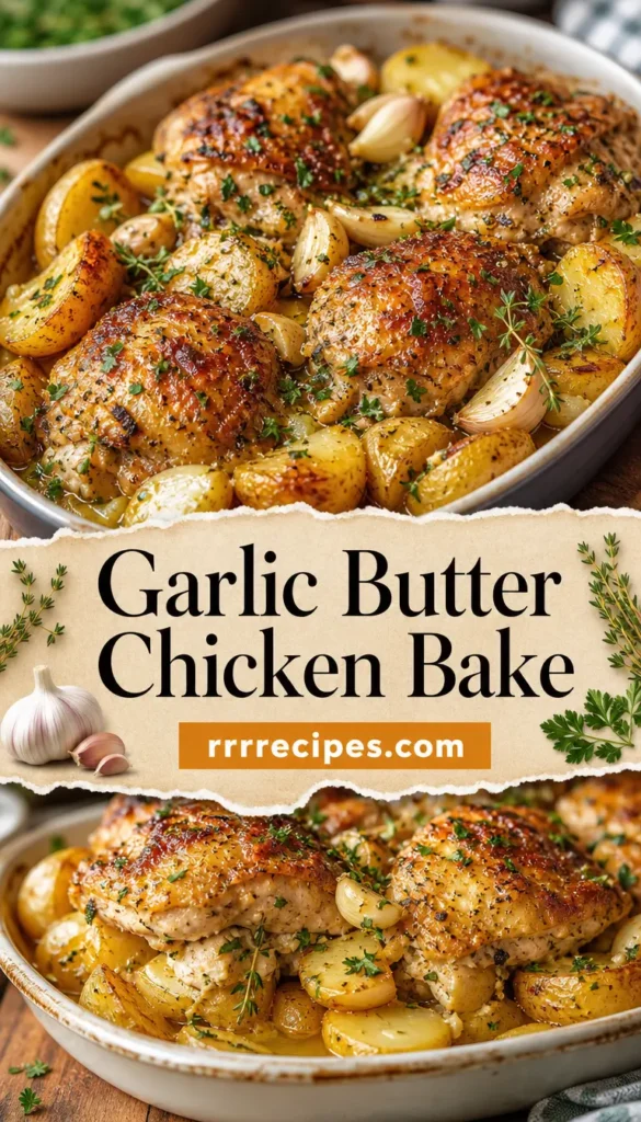 Garlic Butter Chicken and Potato Bake