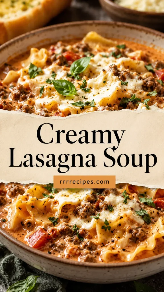Creamy Lasagna Soup for Cozy Family Dinner