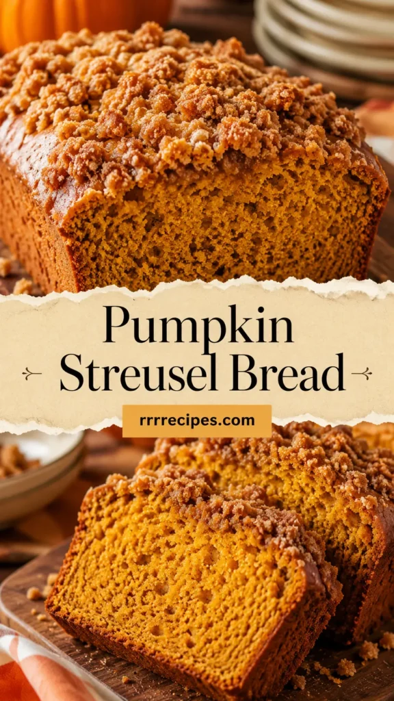 Pumpkin Streusel Bread for Thanksgiving Dessert