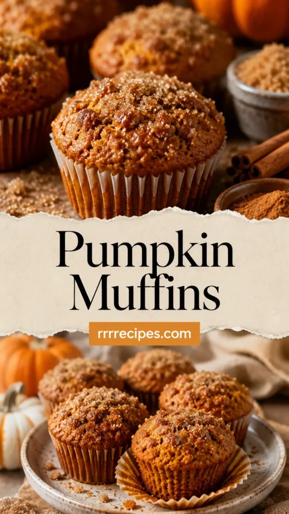 Pumpkin Muffins with Brown Sugar Topping