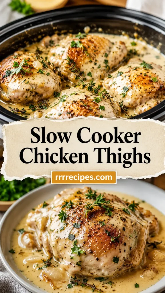 Slow Cooker Chicken Thighs with Cream Sauce