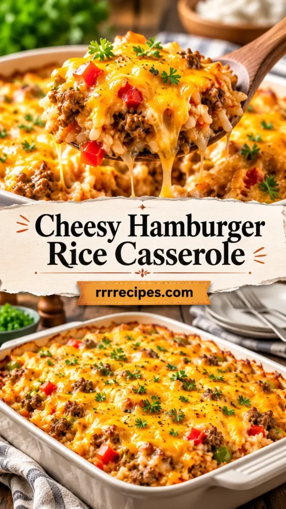 Cheesy Hamburger Rice Casserole for Busy Nights