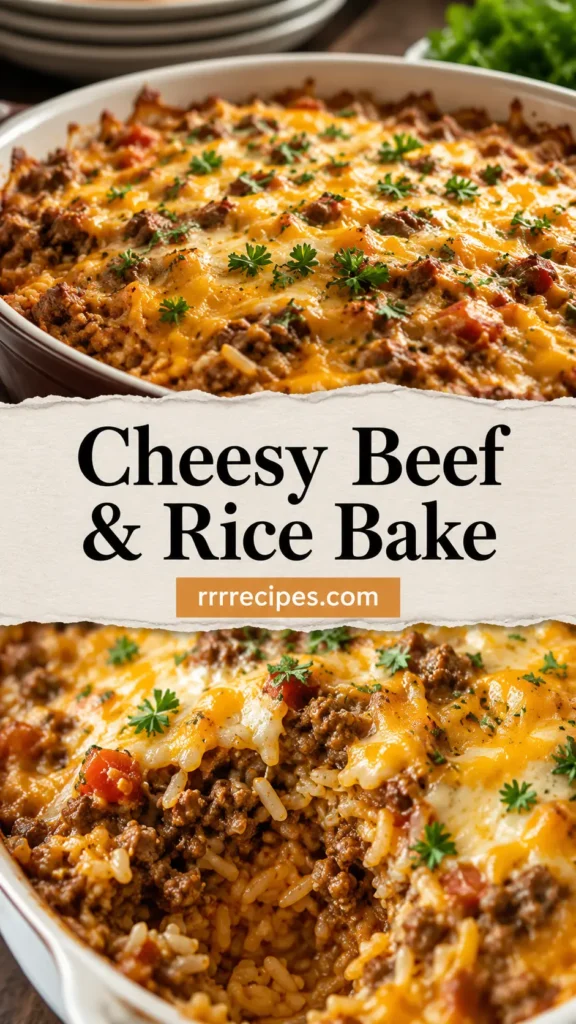 Cheesy Beef and Rice Bake for Sunday Dinner