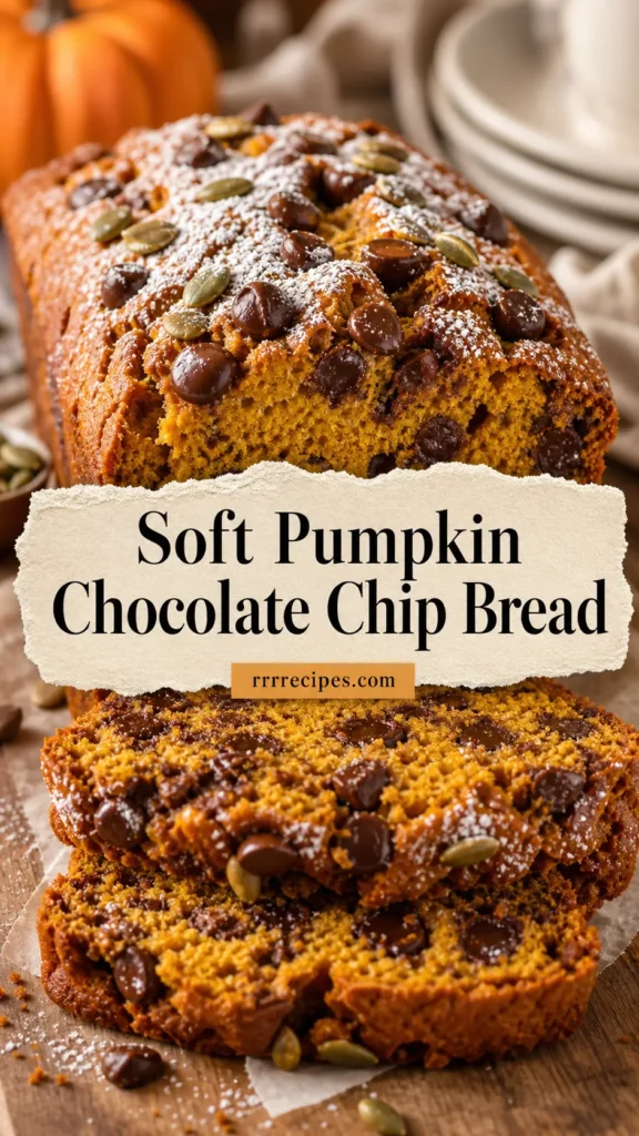 Soft Pumpkin Chocolate Chip Bread