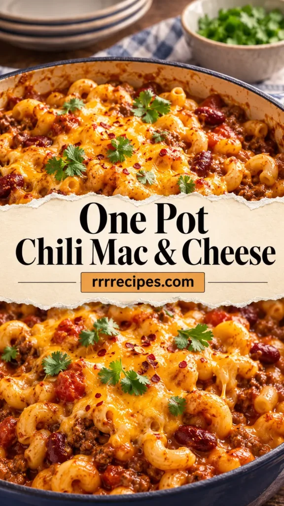 One Pot Chili Mac and Cheese Casserole