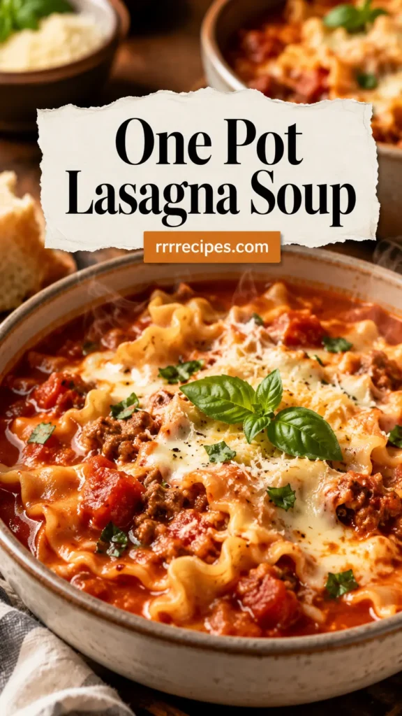 Easy One Pot Lasagna Soup Recipe