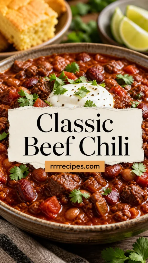 Classic Beef Chili Recipe for Fall Weeknights