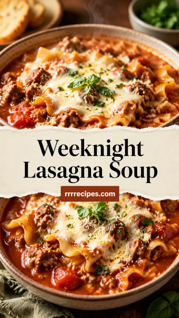 Weeknight Lasagna Soup for Easy Dinner