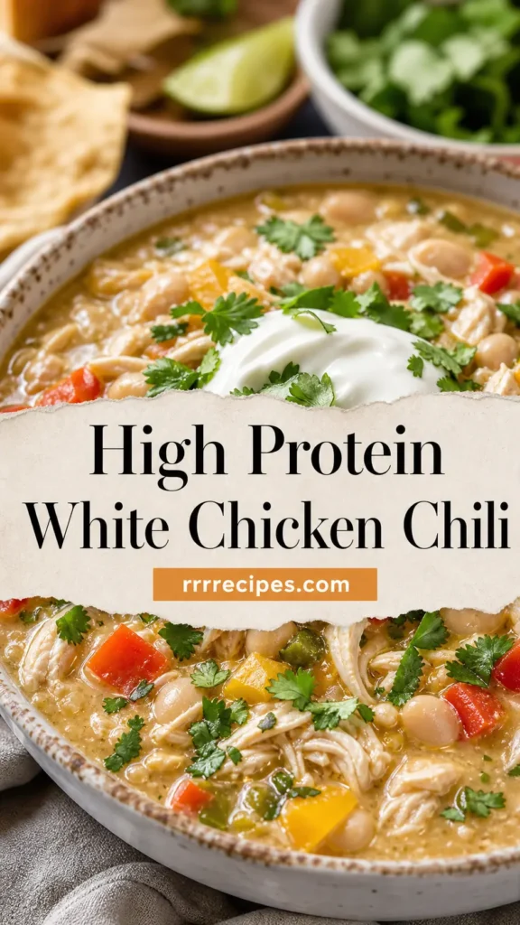 High Protein White Chicken Chili for Family Meals