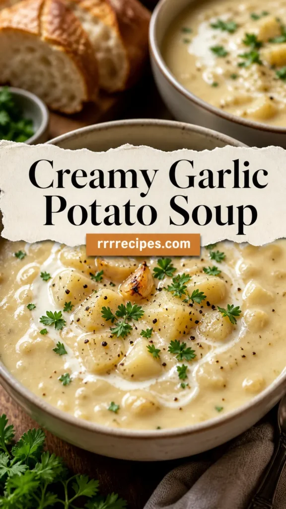 Creamy Garlic Potato Soup for Family Dinner