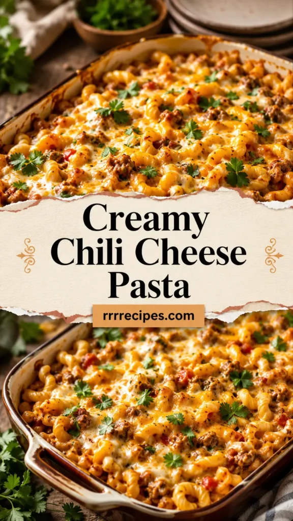 Creamy Chili Cheese Pasta Casserole
