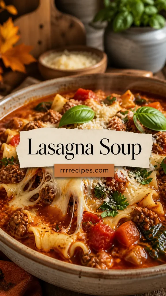 Slow Cooker Lasagna Soup for Fall Nights