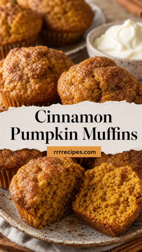 Cinnamon Pumpkin Muffins for Fall Breakfast