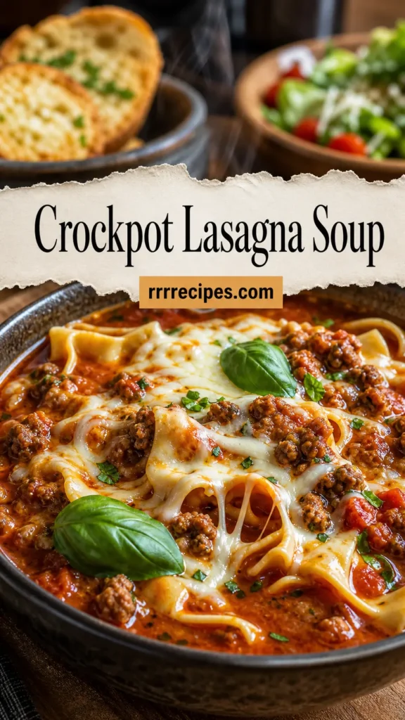 Crockpot Lasagna Soup with Italian Sausage