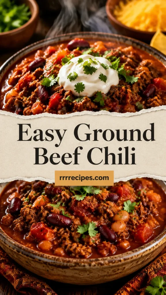 Easy Ground Beef Chili with Beans