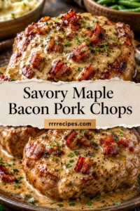 Savory Maple Bacon Pork Chops in Creamy Dijon Sauce – A Comfort Food Delight!