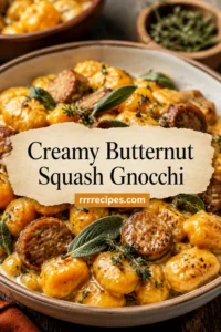Creamy Butternut Squash Gnocchi with Sausage, Thyme, and Sage
