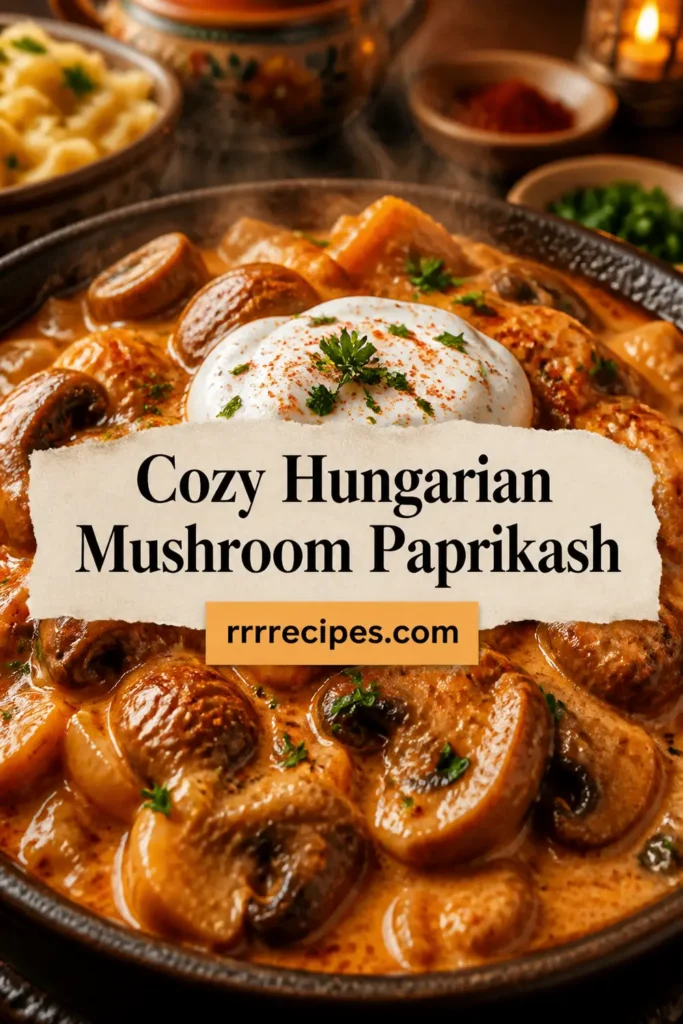 Cozy Hungarian Mushroom Paprikash