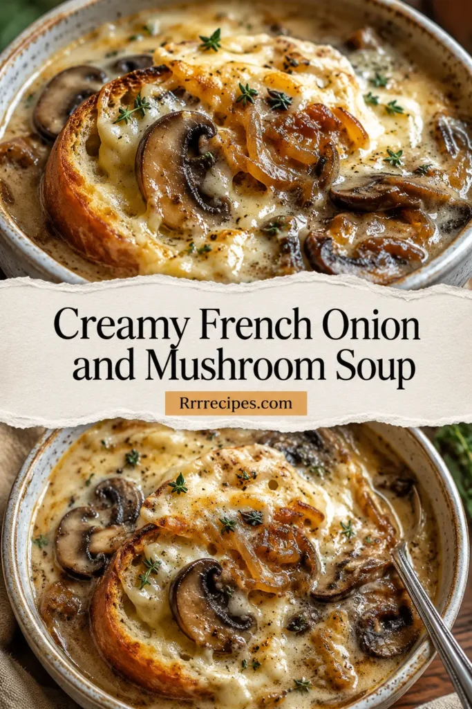 Creamy French Onion and Mushroom Soup