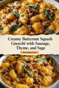 Creamy Butternut Squash Gnocchi with Sausage, Thyme, and Sage