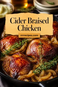 Cider Braised Chicken with Caramelized Onions.