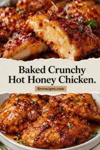 Baked Crunchy Hot Honey Chicken.