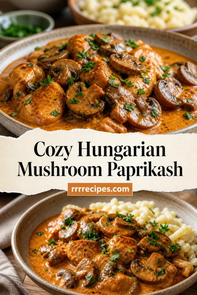 Cozy Hungarian Mushroom Paprikash