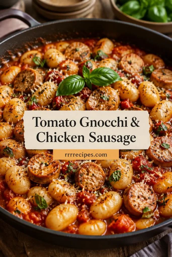 One Pan Tomato Gnocchi with Chicken Sausage | Ambitious Kitchen