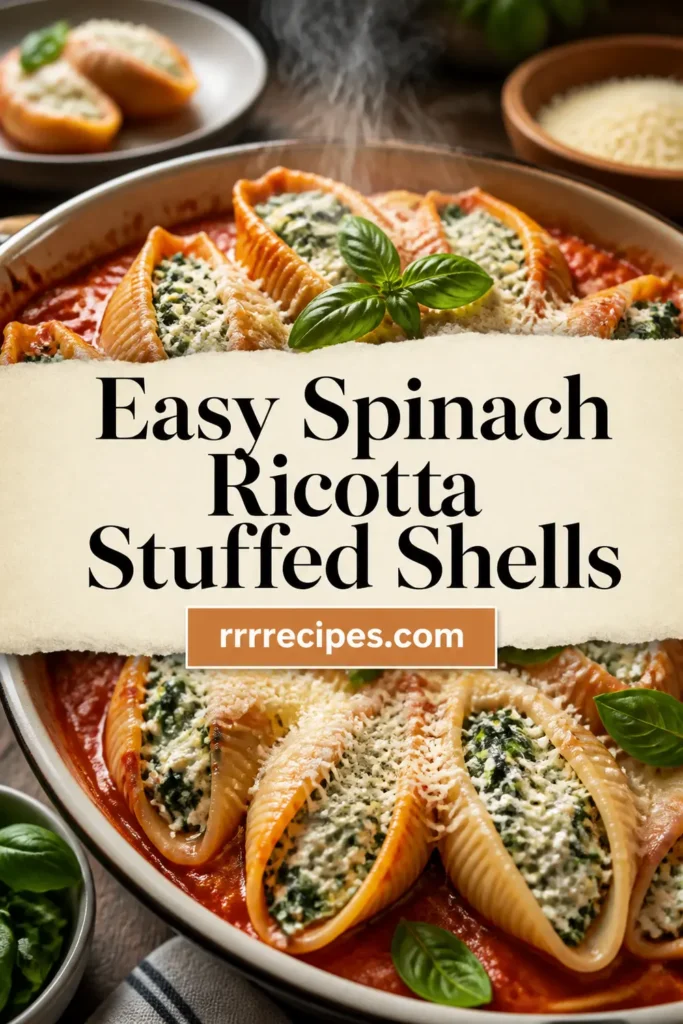 Easy Spinach Ricotta Stuffed Shells