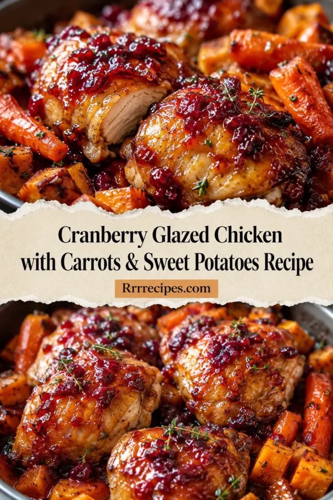 Cranberry Glazed Chicken with Carrots & Sweet Potatoes Recipe