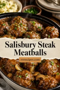 Slow Cooker Salisbury Steak Meatballs | Easy Crockpot Dinner